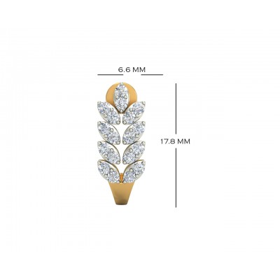 Hayley Diamond Hoop earrings in Gold